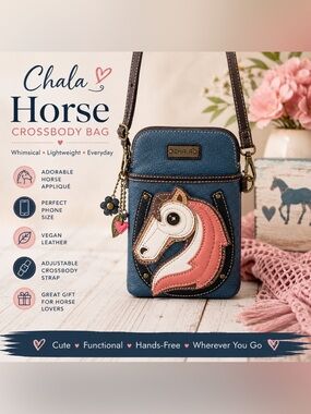 Chala Horse Cell Phone Crossbody Bag Whimsical Equestrian Purse
